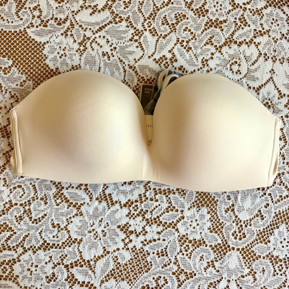 NEW Underoutfit No Strings Attached 1248 Strapless Bra Sand 2XL Convertible NWT